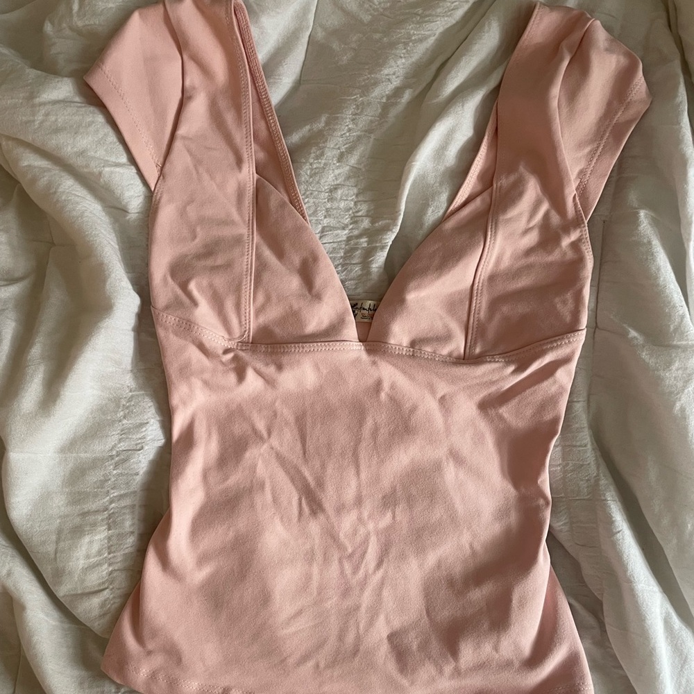 Free people duo corset cami pink